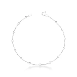 Tornozeleira de Prata Bolinhas